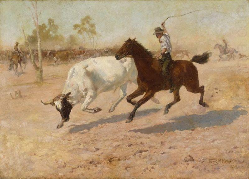 Frank Mahony Rounding up a Straggler china oil painting image